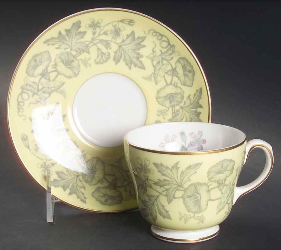 Wildflower Yellow Footed Cup & Saucer Set by Wedgwood-1