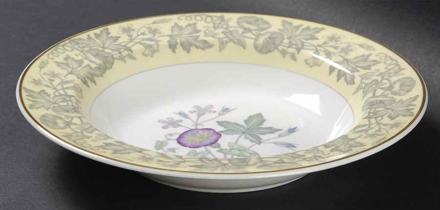 Wildflower Yellow Rim Soup Bowl by Wedgwood-1