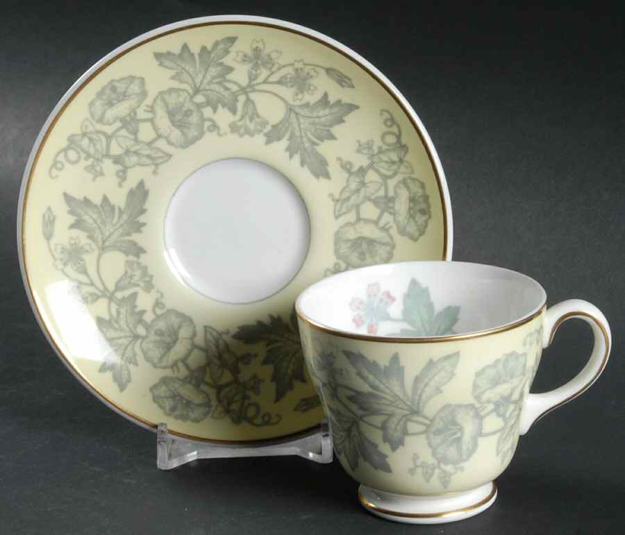 Wildflower Yellow Footed Demitasse Cup & Saucer Set by Wedgwood-1