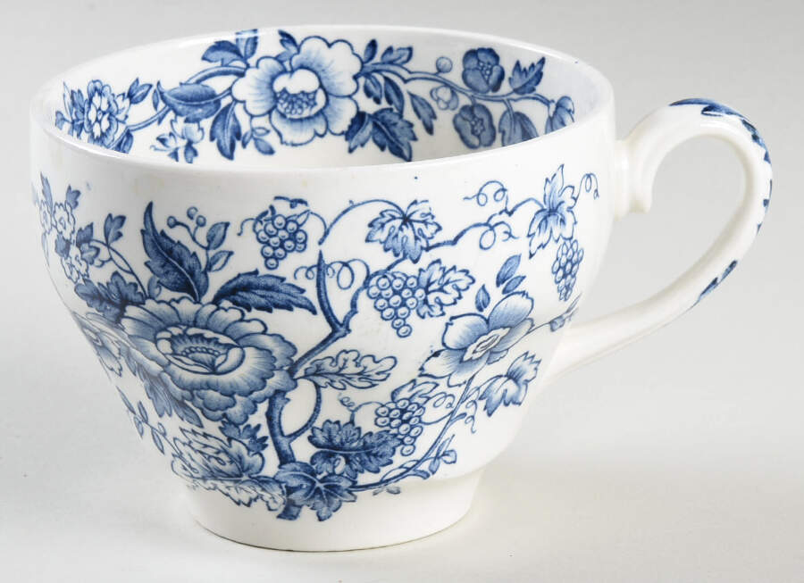Windermere Blue and White Flat Cup by Wedgwood-1