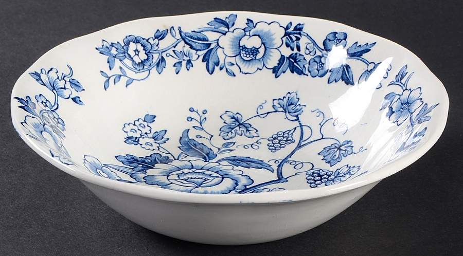 Windermere Blue and White Coupe Cereal Bowl by Wedgwood-1