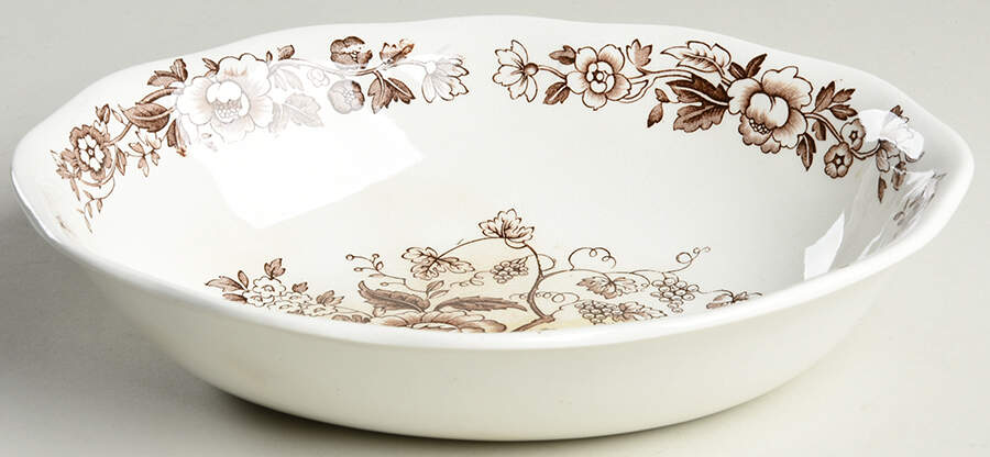 Windermere Brown 9" Oval Vegetable Bowl by Wedgwood-1