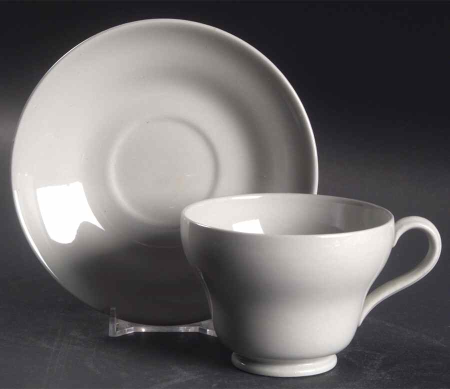 Windsor Grey Footed Cup & Saucer Set by Wedgwood-1