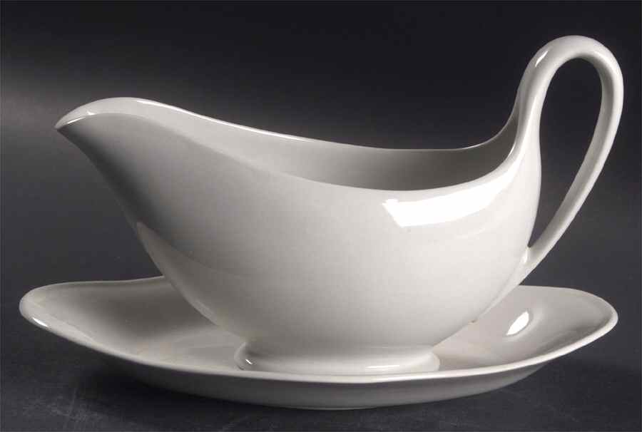 Windsor Grey Gravy Boat & Underplate by Wedgwood-1