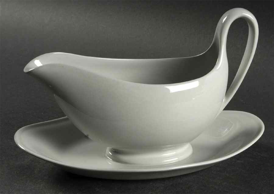 Windsor Grey Gravy Boat with Attached Underplate by Wedgwood-1
