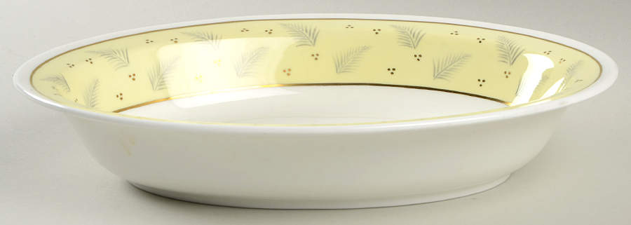 Windrush Yellow 10" Oval Vegetable Bowl by Wedgwood-1