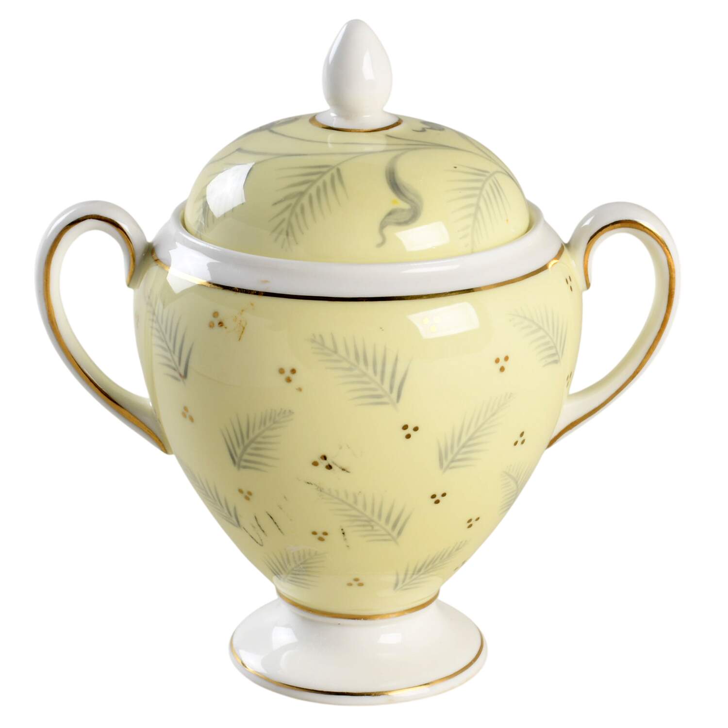 Windrush Yellow Globe Shape Sugar Bowl & Lid by Wedgwood-1