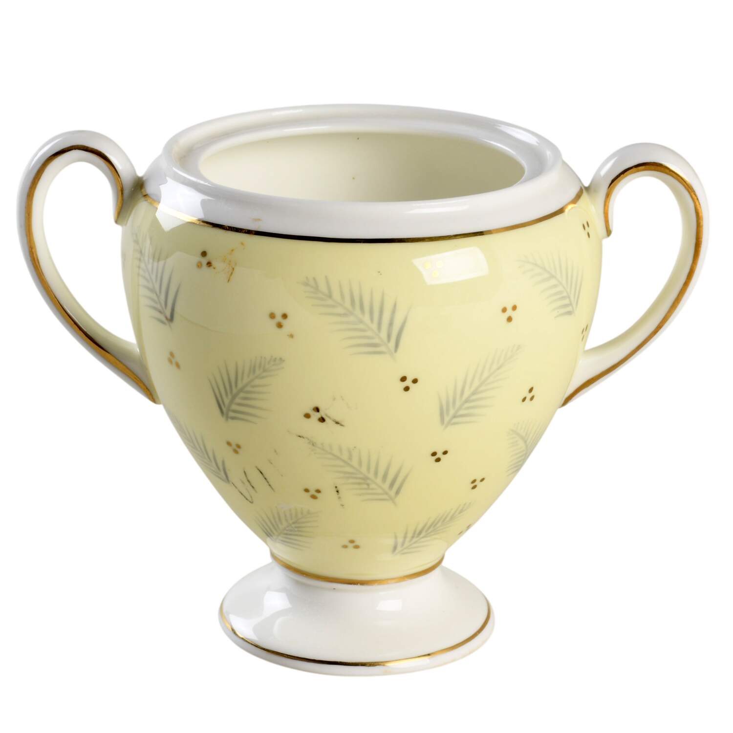 Windrush Yellow Globe Shape Sugar Bowl No Lid by Wedgwood-1