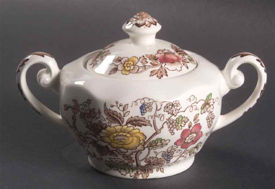 Windermere Multicolor Sugar Bowl & Lid by Wedgwood-1