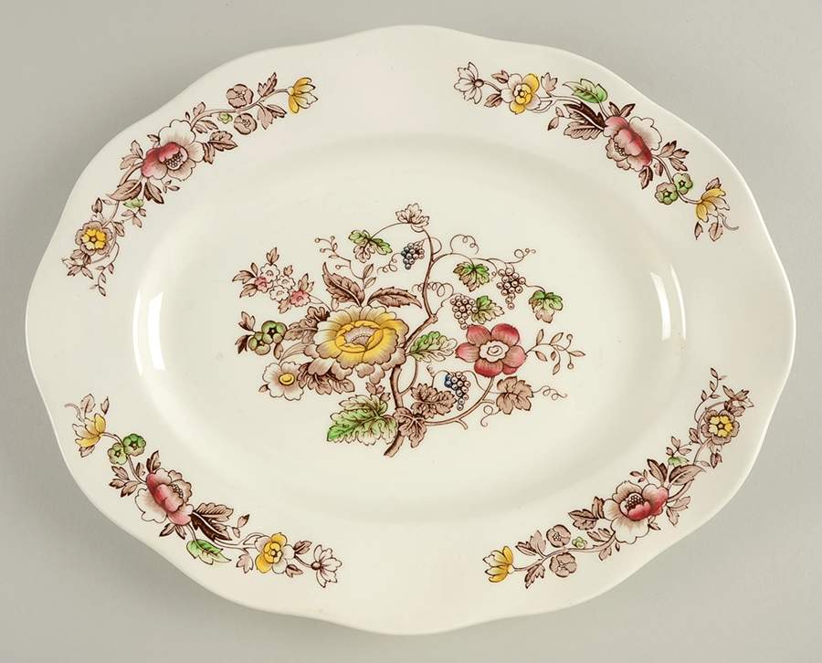 Windermere Multicolor 12" Oval Serving Platter by Wedgwood-1