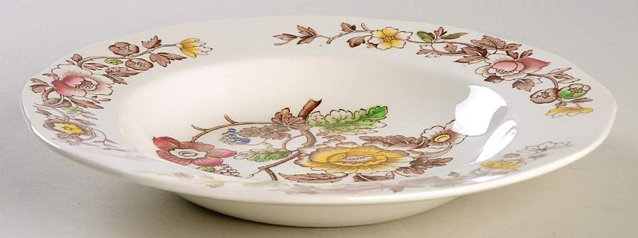 Windermere Multicolor Rim Soup Bowl by Wedgwood-1