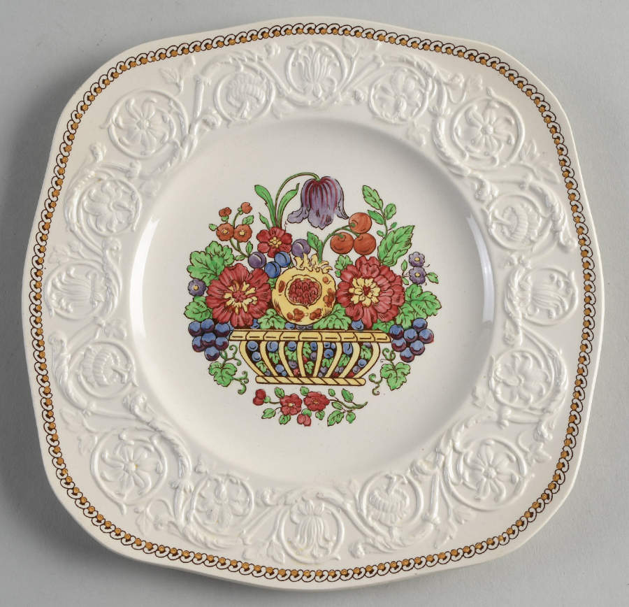 Windermere Multicolor Square Salad Plate by Wedgwood-1