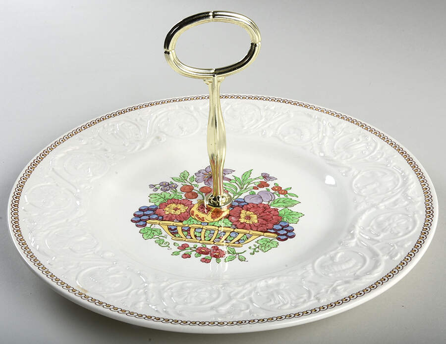 Windermere Multicolor Round Serving Plate with Center Handle (Dp) Hc by Wedgwood-1