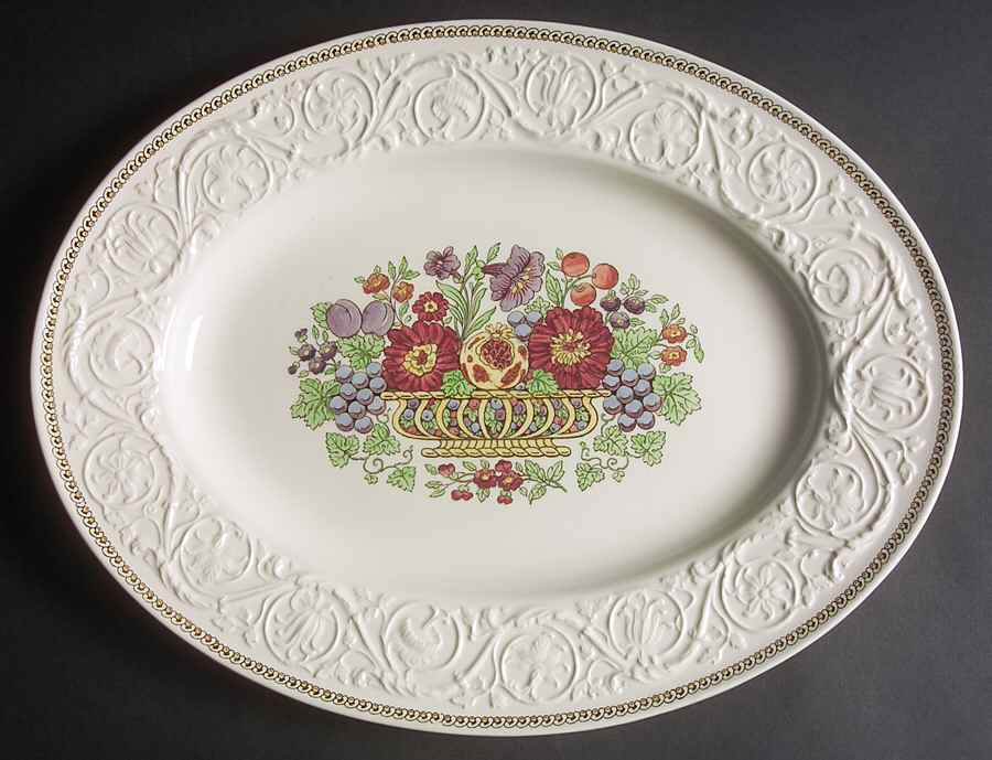 Windermere Multicolor 14" Oval Serving Platter by Wedgwood-1