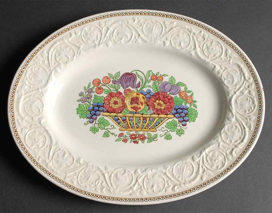 Windermere Multicolor 11" Oval Serving Platter by Wedgwood-1