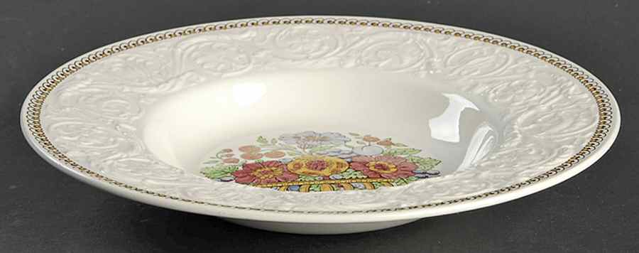 Windermere Multicolor Rim Soup Bowl by Wedgwood-1