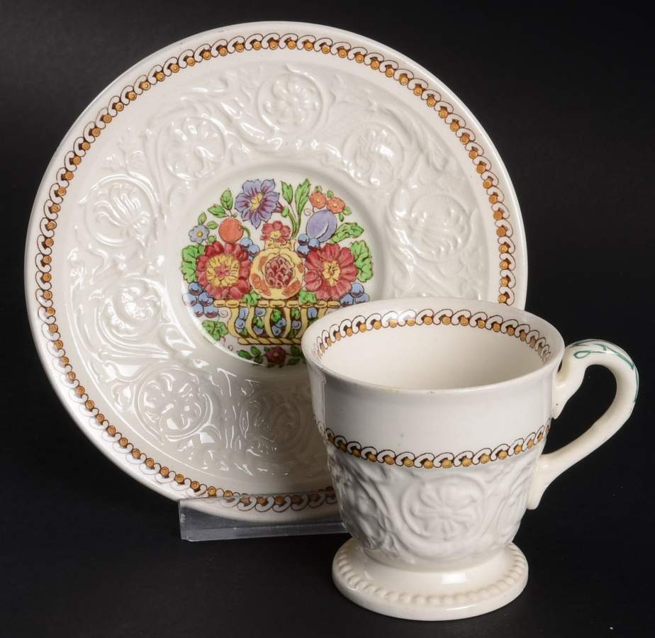 Windermere Multicolor Footed Demitasse Cup & Saucer Set by Wedgwood-1