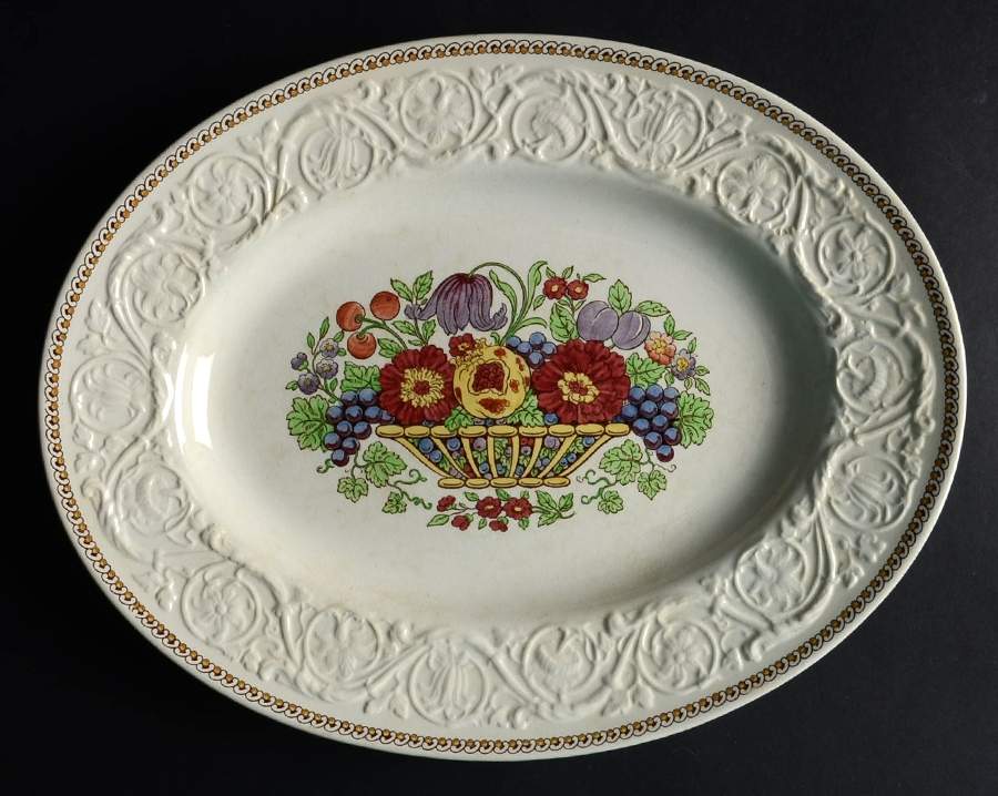 Windermere Multicolor 12" Oval Serving Platter by Wedgwood-1