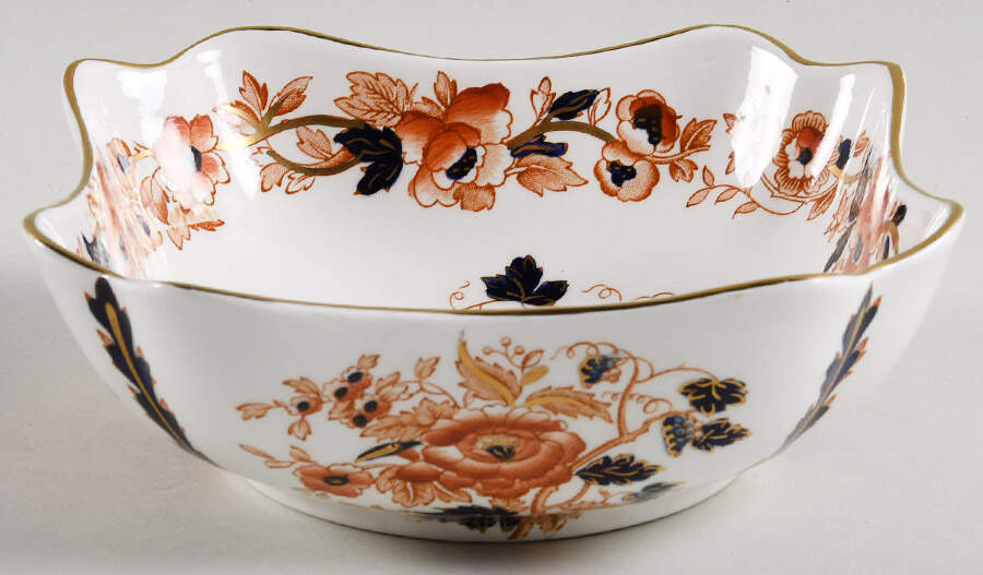 Windermere Orange and Blue 6" Square Vegetable Bowl by Wedgwood-1