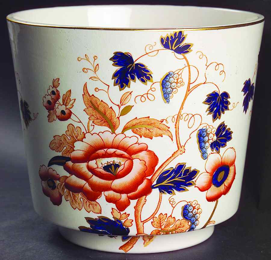 Windermere Orange and Blue Large Cachepot by Wedgwood-1