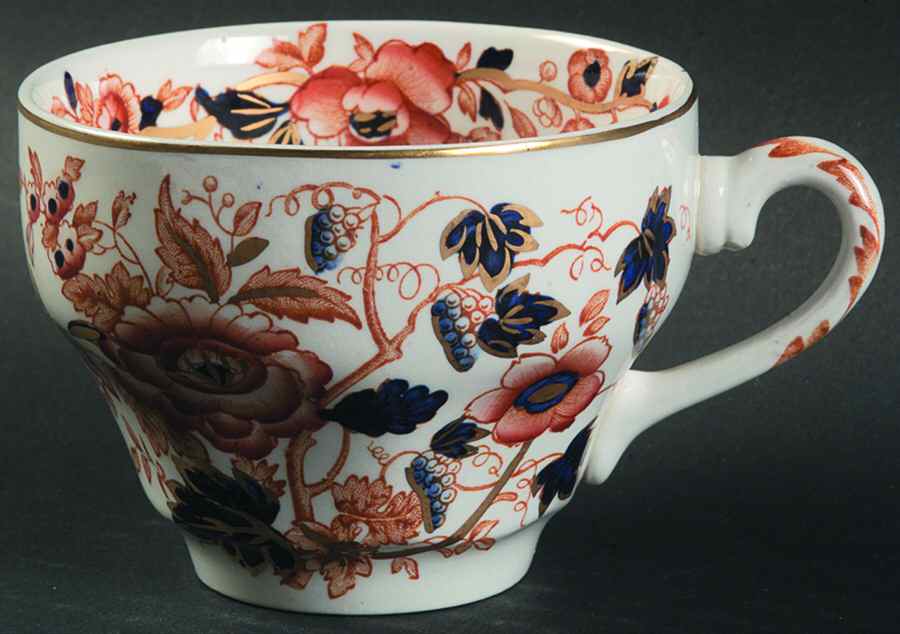 Windermere Orange and Blue Flat Cup by Wedgwood-1