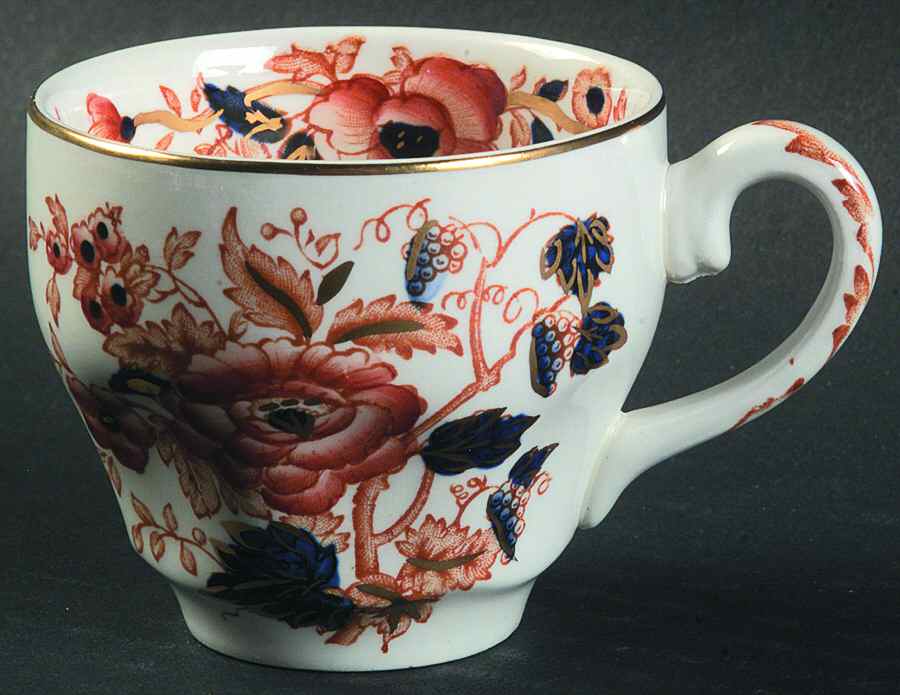 Windermere Orange and Blue Flat Demitasse Cup by Wedgwood-1