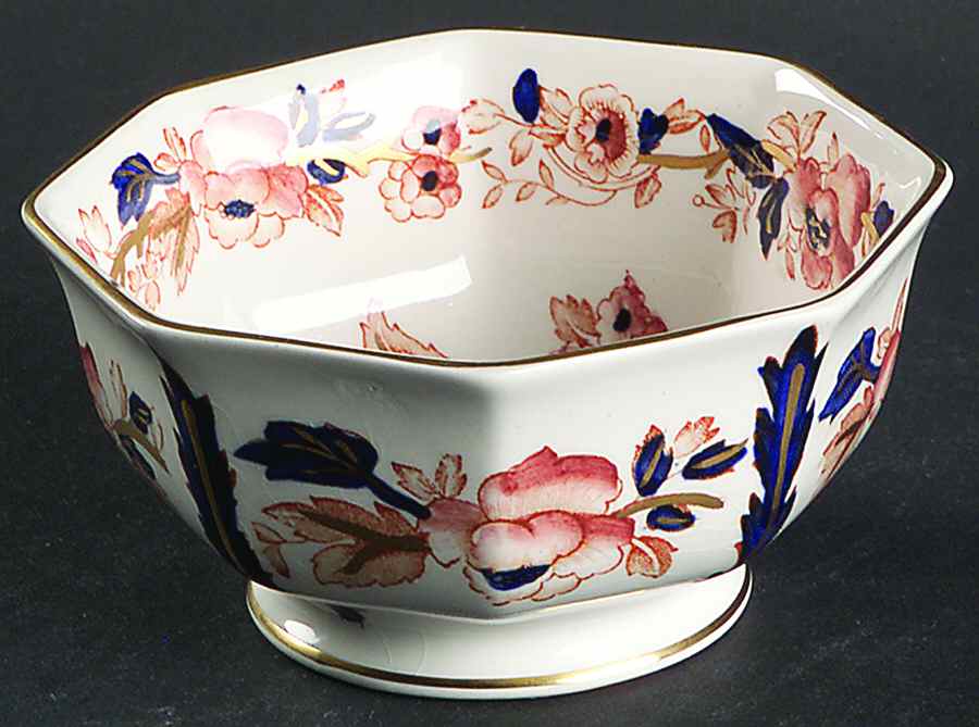 Windermere Orange and Blue Open Sugar Bowl by Wedgwood-1
