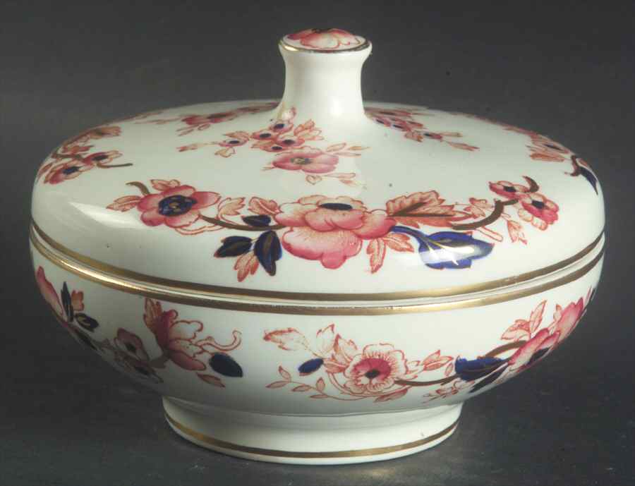 Windermere Orange and Blue 4" Candy Box & Lid by Wedgwood-1