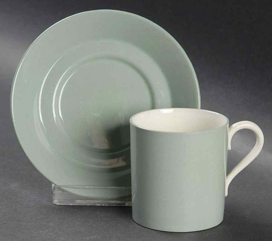 Wintergreen Flat Demitasse Cup & Saucer Set by Wedgwood-1