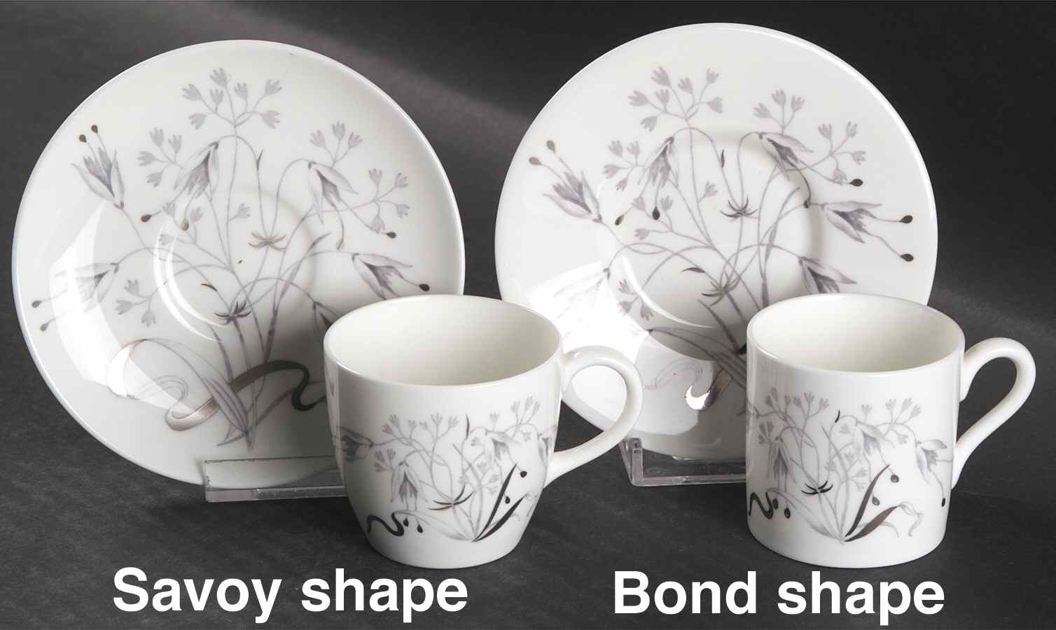 Wild Oats Bone China Flat Demitasse Cup & Saucer Set by Wedgwood-1