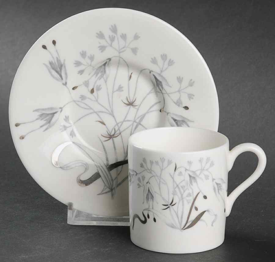 Wild Oats Bone China Bond Shape Demitasse Cup and Saucer Set by Wedgwood-1