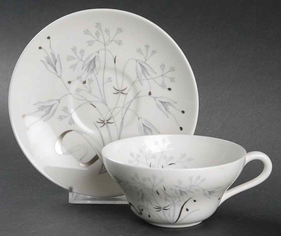 Wild Oats Bone China Flat Cup & Saucer Set by Wedgwood-1