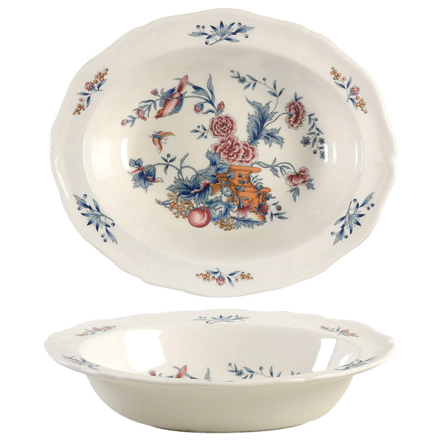 Williamsburg Potpourri 9" Oval Vegetable Bowl by Wedgwood-1