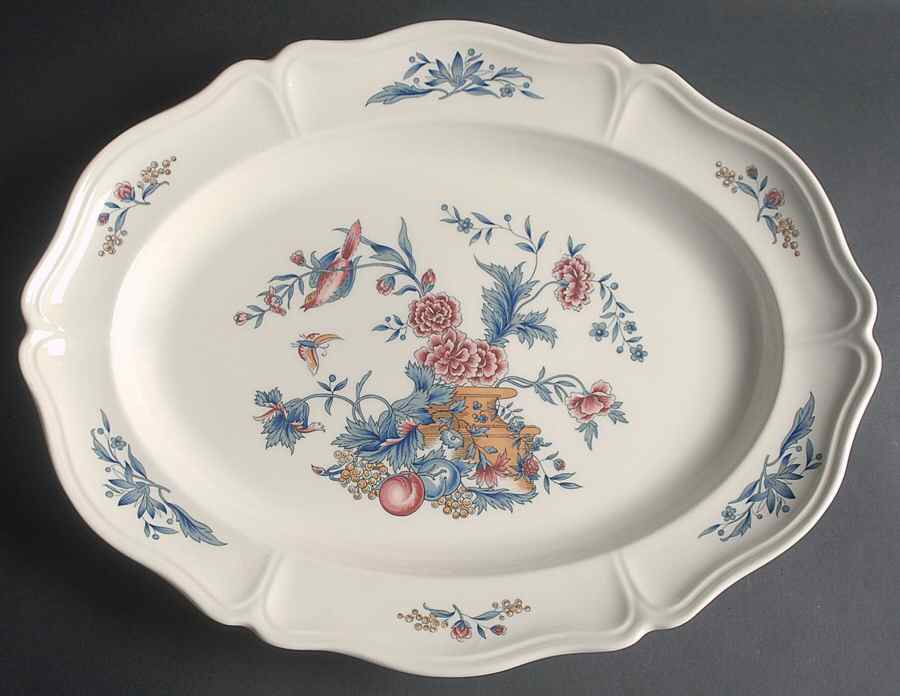 Williamsburg Potpourri 17" Oval Serving Platter by Wedgwood-1