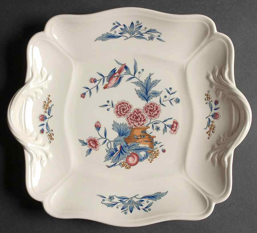 Williamsburg Potpourri Square Handled Cake Plate by Wedgwood-1
