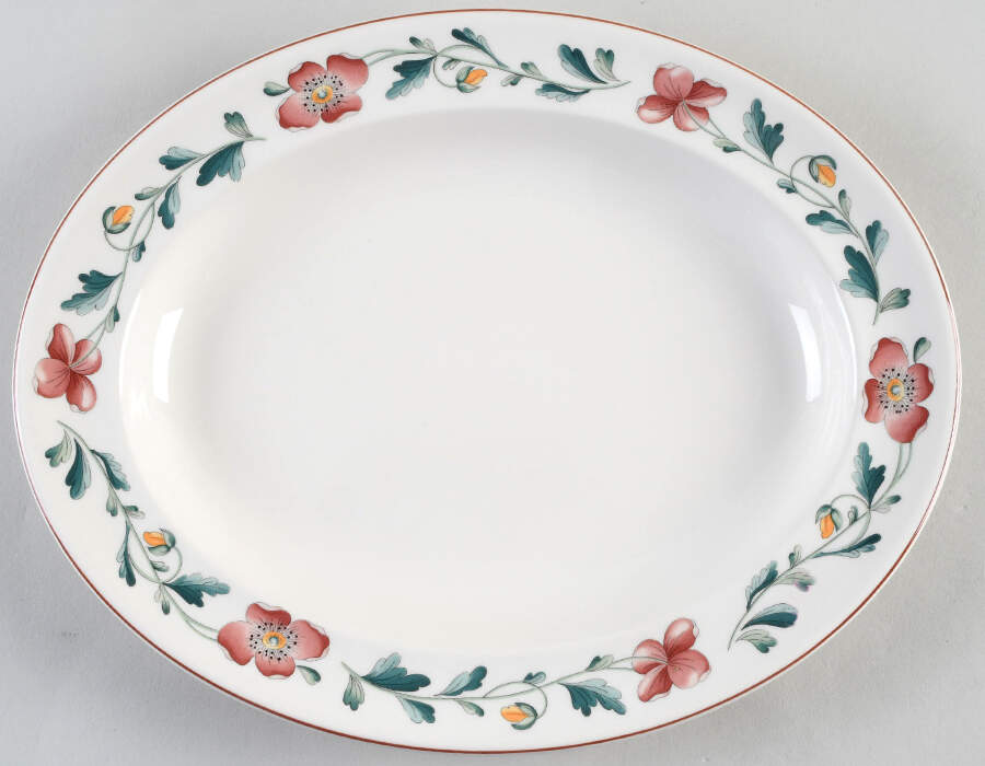 Wild Poppy 12" Oval Serving Platter by Wedgwood-1