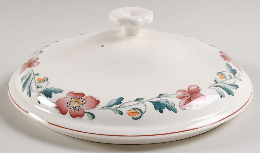 Wild Poppy Lid for Round Vegetable by Wedgwood-1