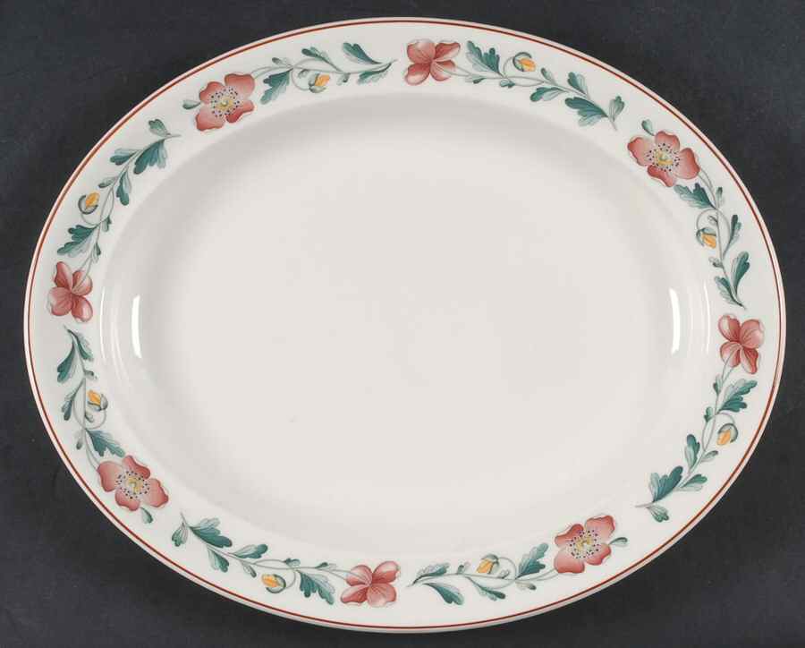 Wild Poppy 14" Oval Serving Platter by Wedgwood-1