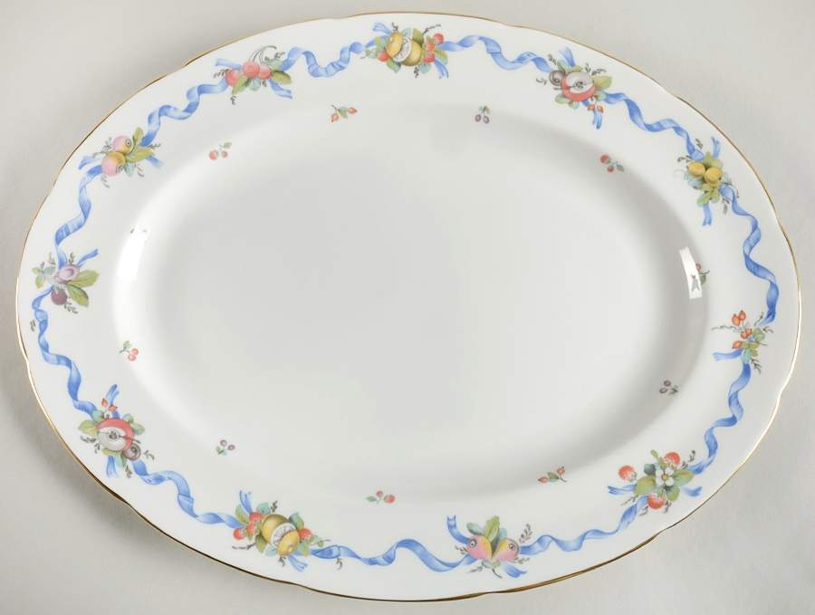 Williamsburg Ribbon 15" Oval Serving Platter by Wedgwood-1