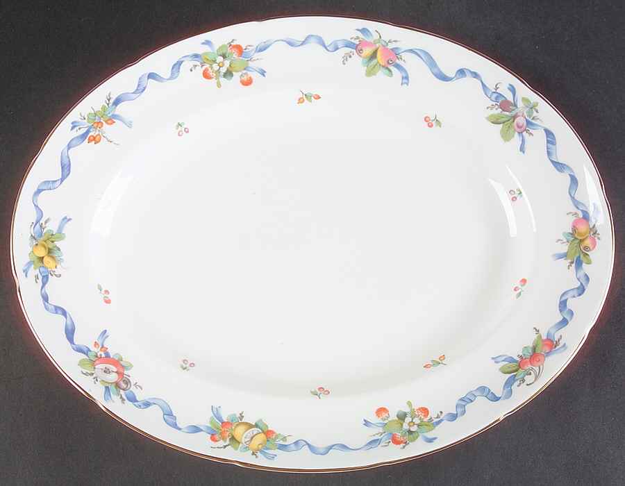Williamsburg Ribbon 13" Oval Serving Platter by Wedgwood-1
