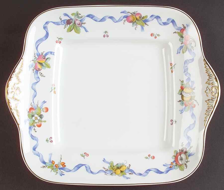Williamsburg Ribbon Square Handled Cake Plate by Wedgwood-1