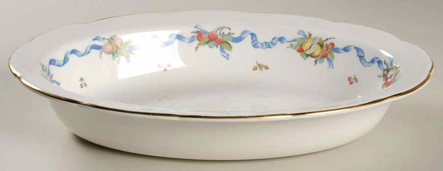 Williamsburg Ribbon 10" Oval Vegetable Bowl by Wedgwood-1