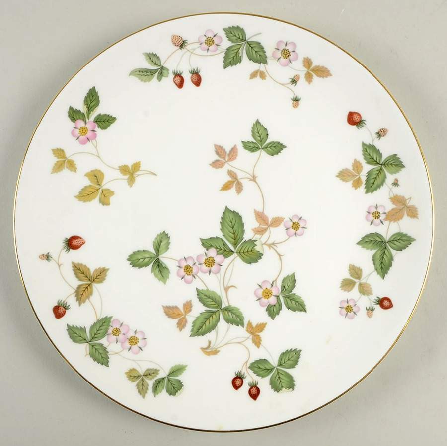 Wild Strawberry (Bone & Oven To Table) 9" Pizza/Cheese/Cake Plate by Wedgwood-1