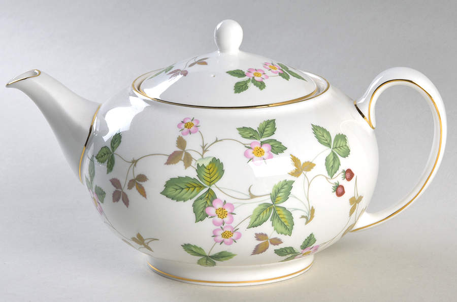 Wild Strawberry (Bone & Oven To Table) Teapot & Lid by Wedgwood-1