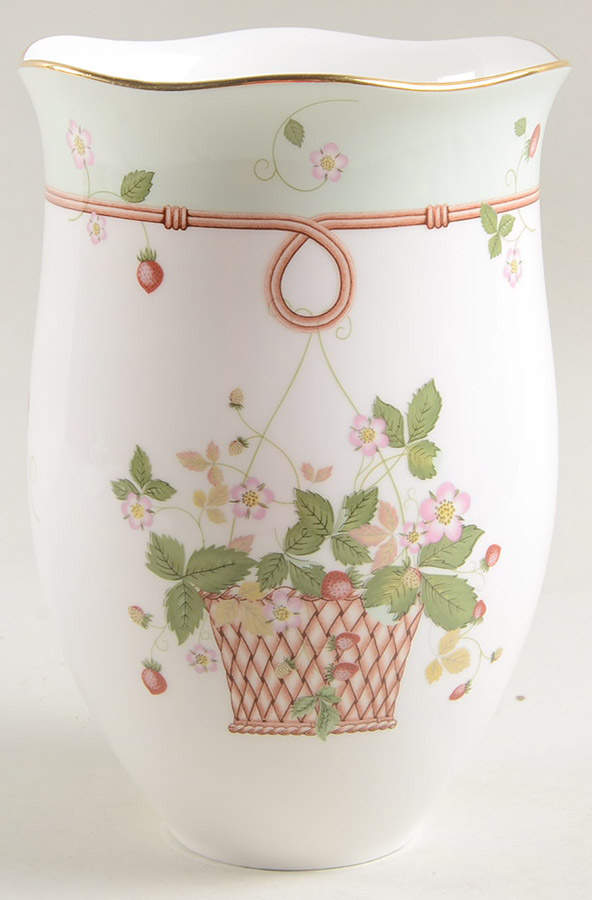 Wild Strawberry (Bone & Oven To Table) 7" Petal Vase by Wedgwood-1