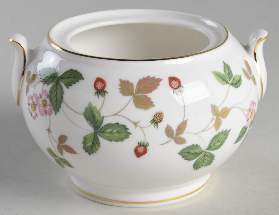 Wild Strawberry (Bone & Oven To Table) 146 Shape Sugar Bowl No Lid by Wedgwood-1