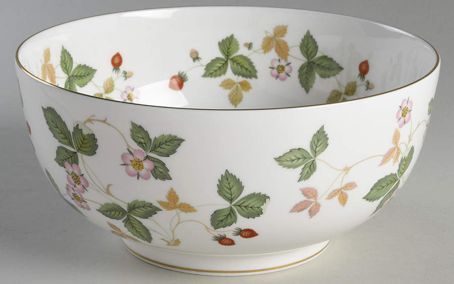 Wild Strawberry (Bone & Oven To Table) 8" Salad Serving Bowl by Wedgwood-1