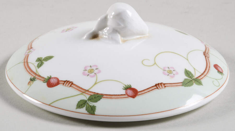 Wild Strawberry (Bone & Oven To Table) Lid for Sugar Bowl by Wedgwood-1