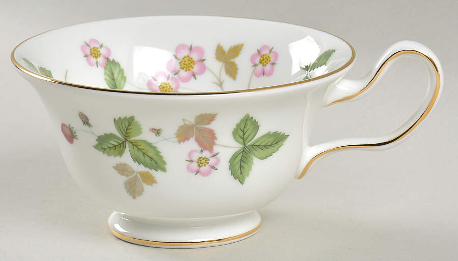 Wild Strawberry (Bone & Oven To Table) Peony Shape Footed Cup by Wedgwood-1