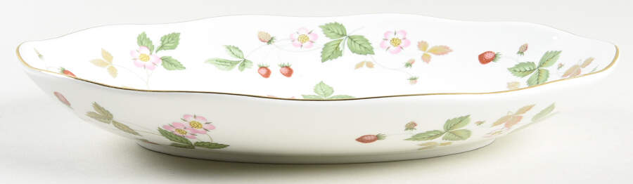 Wild Strawberry (Bone & Oven To Table) Oval Dish for 2 Tier Strawberry Basket by Wedgwood-1